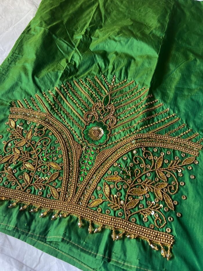 Semi_ Bridal Outfit Aari work design - Image 2