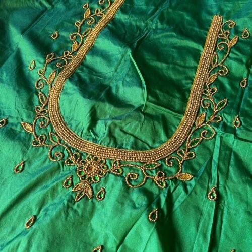 Semi_ Bridal Outfit Aari work design