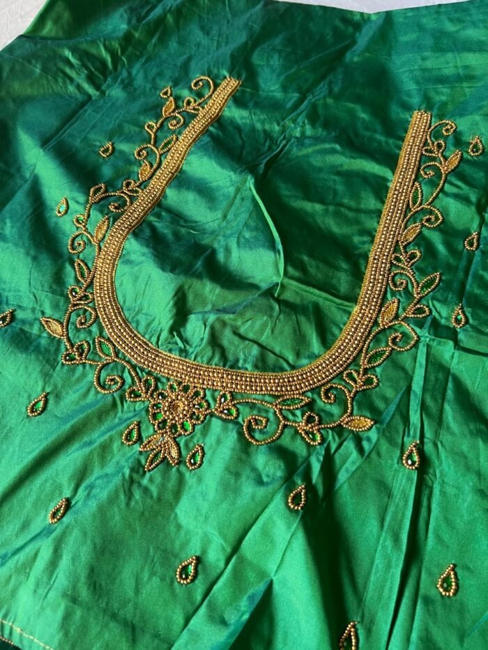 Semi_ Bridal Outfit Aari work design